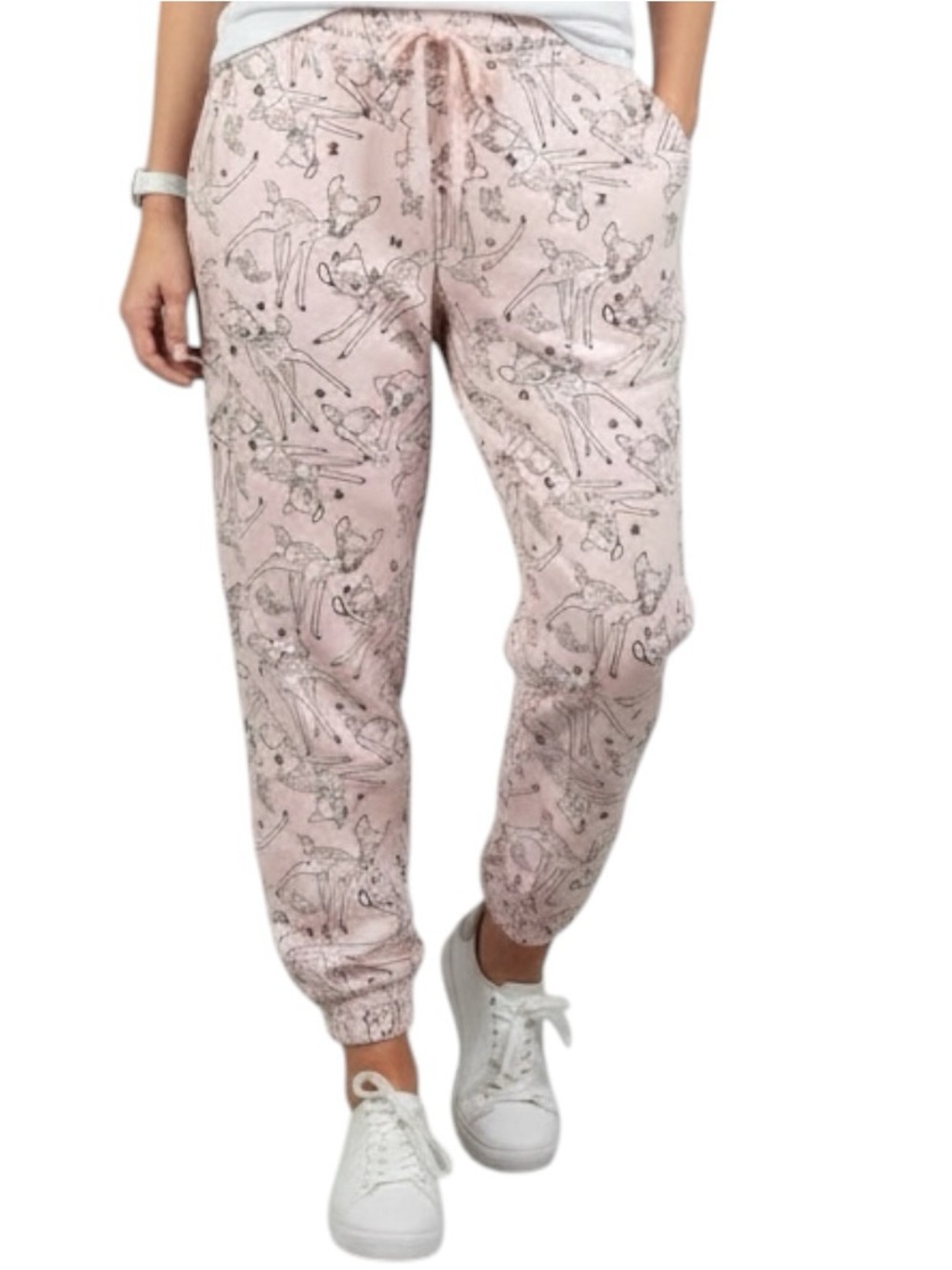 NWT Disney Pink Bambi Print Jogger Pants Size XL